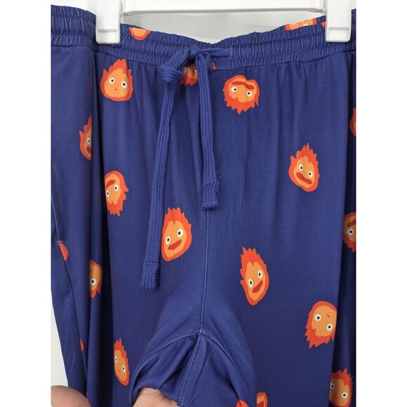 Studio Ghibli Sleep Pants Adult Size 1X Howls Moving Castle Calcifer Cosplay Y2K - Picture 5 of 9